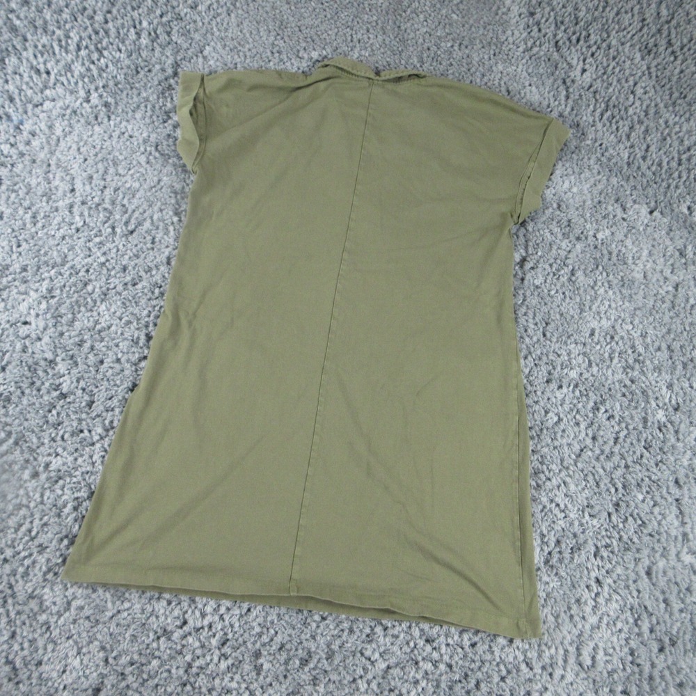 Banana Republic Dress Womens Petites Large Green Cuffed Collared Shift Pockets - Picture 12 of 13